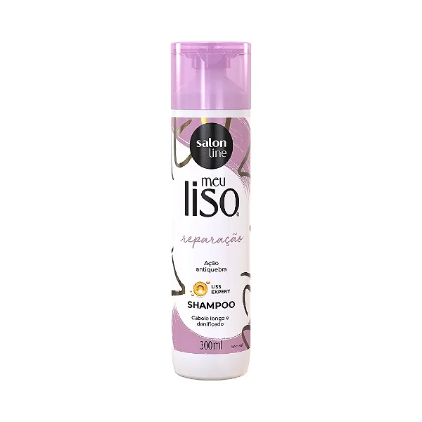 SALON LINE SHAMPOO  MEU LISO REPARACAO POS QUIIMICA 300ML