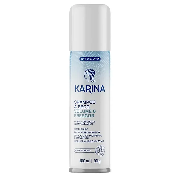 SHAMPOO A SECO KARINA AEROSOL 150ML  VOLUME E FRESCO