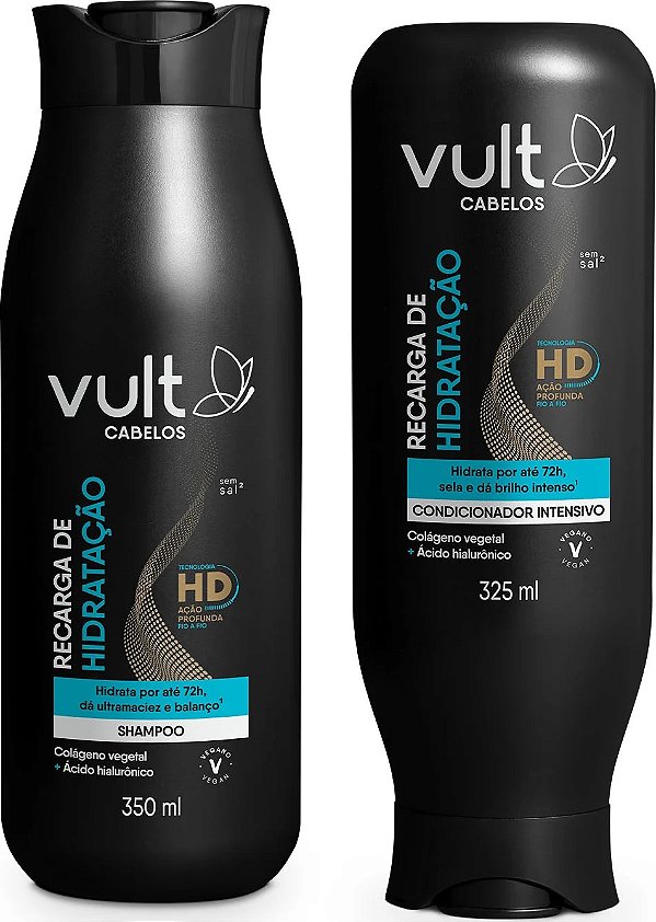 KIT VULT SHAMPOO + CONDCIONADOR RECARGA DE HIDRATAÇÃO 200ML