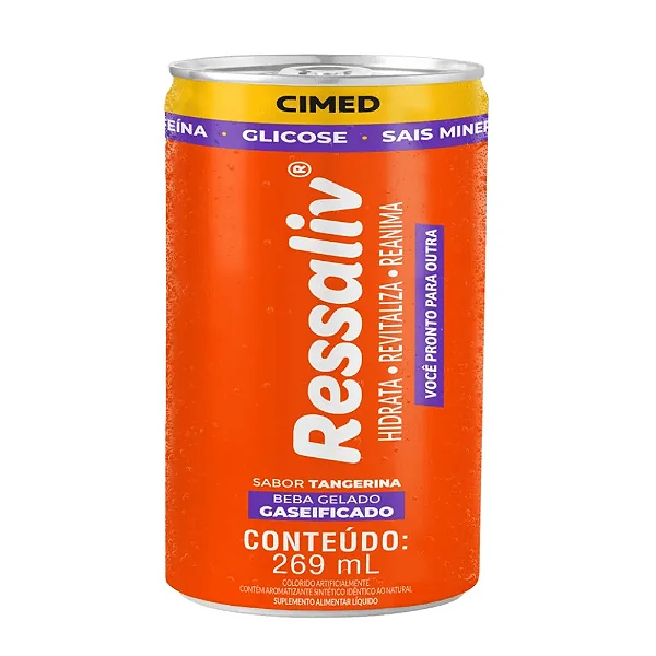 RESSALIV CIMED TANGERINA LATA COM GAS 269ML