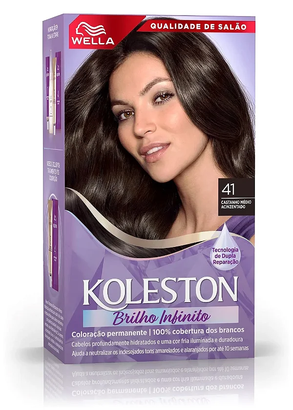 TINTURA KOLESTON 41 CASTANHO MEDIO ACINZENTADO