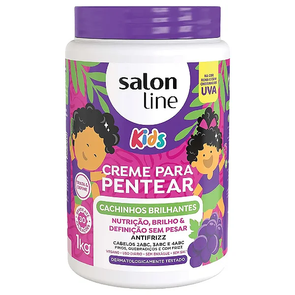 CREME PARA PENTEAR SALON LINE KIDS CACHINHOS BRILHANTE 1KG