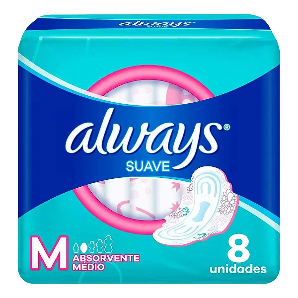 ABS ALWAYS SUAVE M C/ ABAS C/ 8 UNIDADES