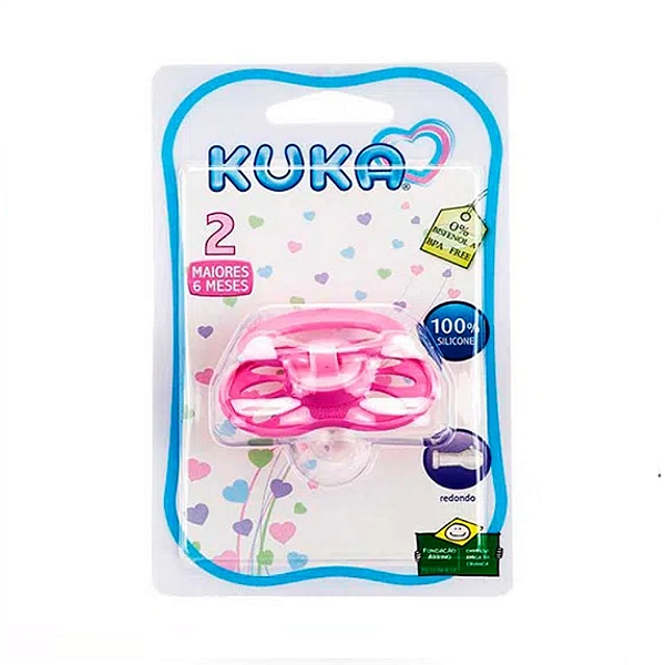 CHUPETA KUKA AQUARELA REDONDA N.2 ROSA REF.2442