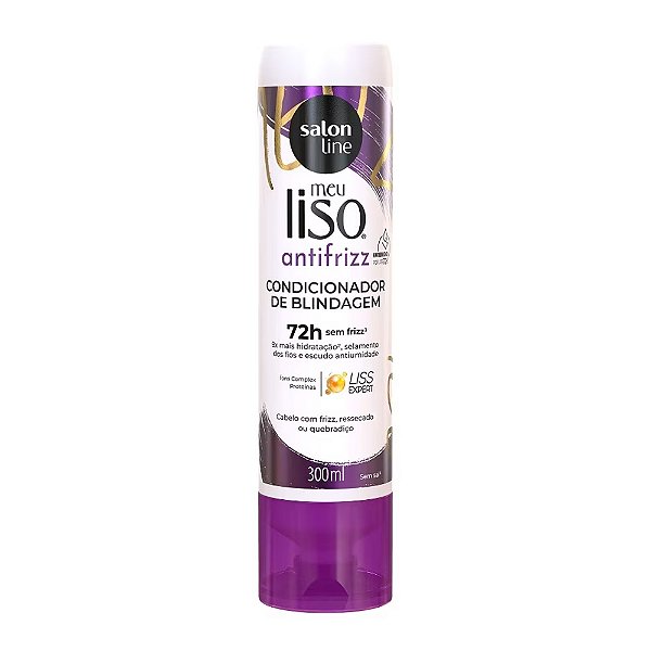 CONDICIONADOR SALON LINE MEU LISO ANTIFRIZZ BLINDAGEM 300ML