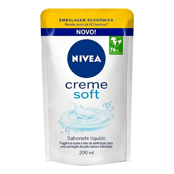 SABONETE LIQUIDO NIVEA CREME SOFT REFIL 200ML