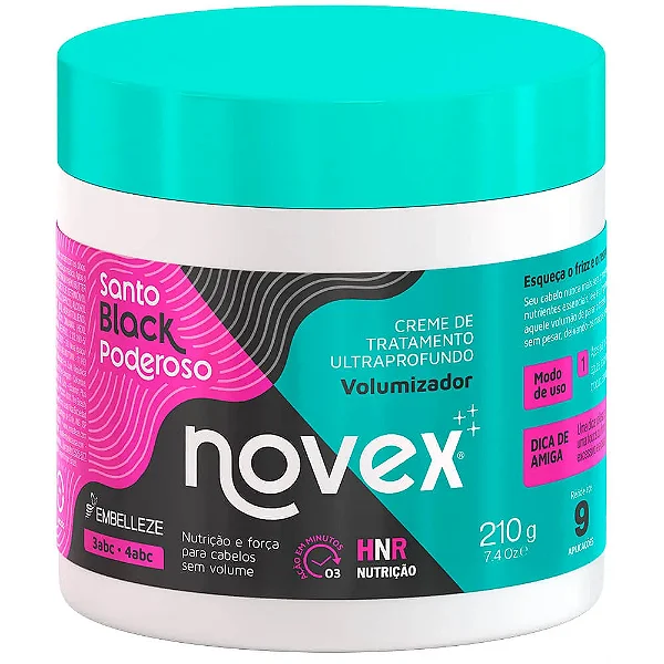 CREME HIDRATANTE NOVEX SANTO BLACK PODEROSO 210GR