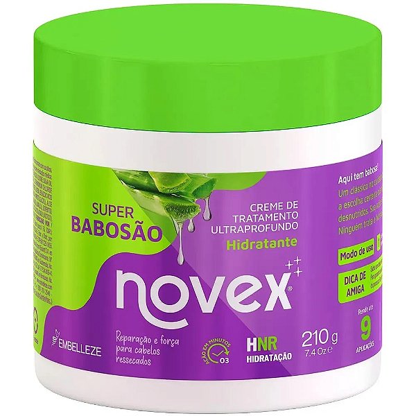 CREME HIDRATANTE NOVEX SUPER  BABOSAO 210GR