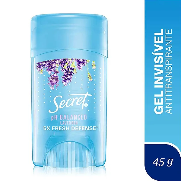 DESODORANTE EM GEL SECRET PH BALANCED LAVENDER 45G