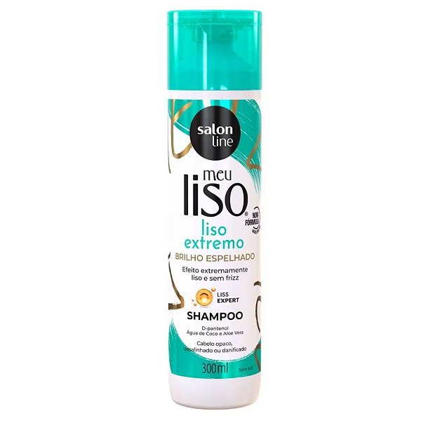SHAMPOO SALON LINE MEU LISO EXTREMO BRILHO ESPELHADO 300ML