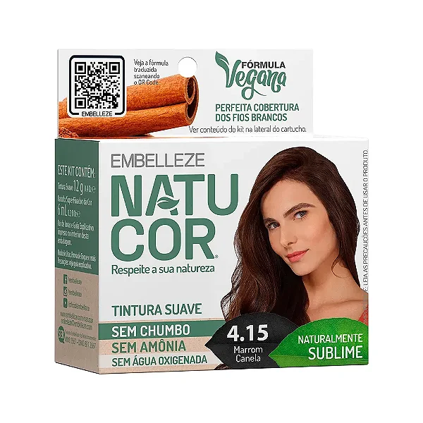 TINTURA NATUCOR 4.15 MARROM CANELA
