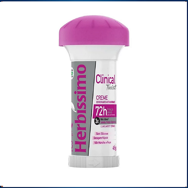 DESODORANTE HERBISSIMO CREME TW IST 45G CLINICAL