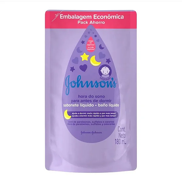 SABONETE LIQUIDO JONHSONS BABY HORA DO SONO 180ML REFIL
