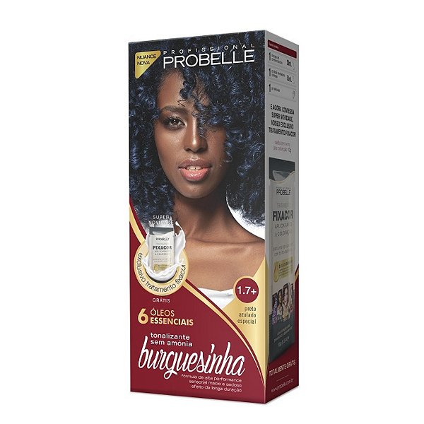 TINTURA PROBELLE BURGUESINHA SEM AMONIA 1.7+ PRETO AZULADO ESPECIAL