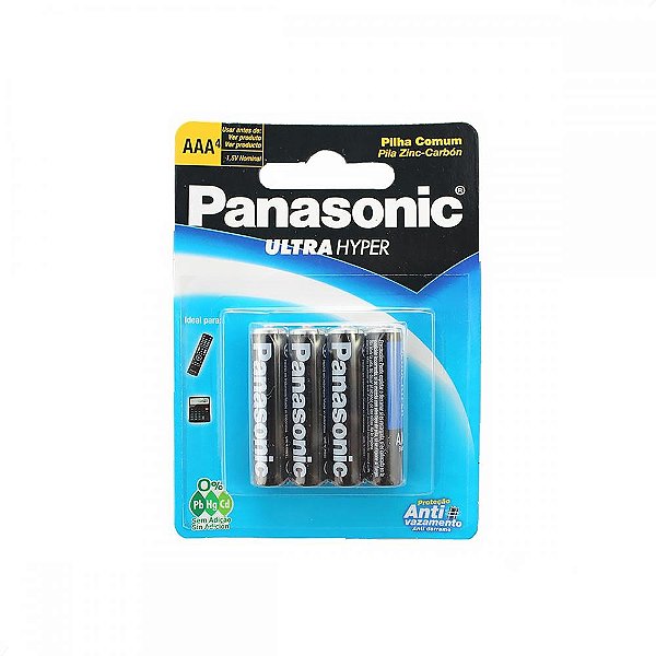 PILHA PANASONIC PALITO SUPERHYPER 4UN AAA