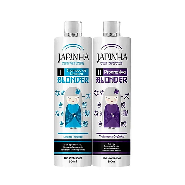KIT PROGRESSIVA  JAPINHA BLONDER ORGANICA SHAMPOO 300ML +REDUTOR 300ML