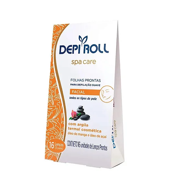 FOLHAS PRONTAS FACIAL DEPIL ROLL SPA CARE 16 FOLHAS