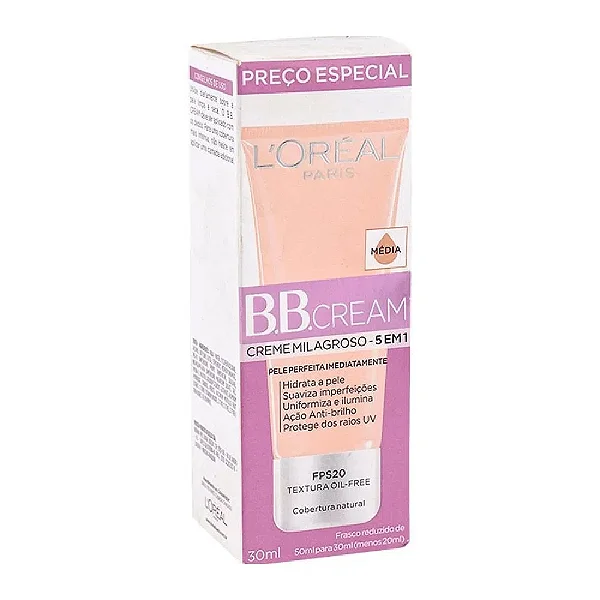 BB CREAM LOREAL  5EM 1 MEDIA  FPS 20  30ML