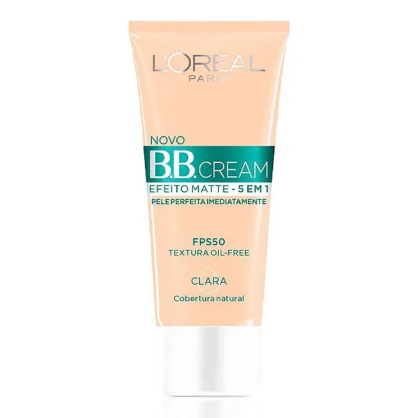 BB CREAM LOREAL EFEITO MATTE 5 EM 1  CLARA  FPS 50  30ML