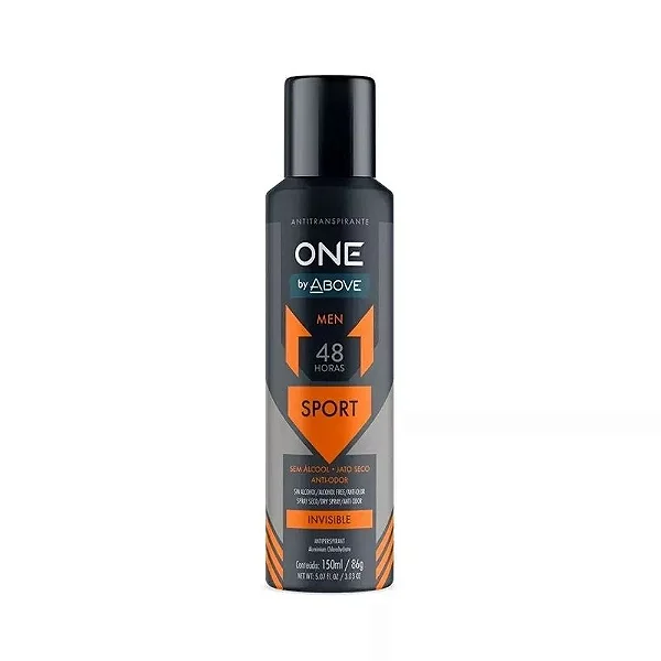 DESODORANTE ABOVE AEROSOL ONE 48HS MEN SPORT 150ML