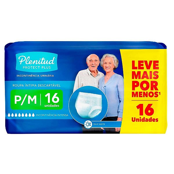 FRALDA GERIATRICA PLENITUD PROTECT PLUS P/M COM 16