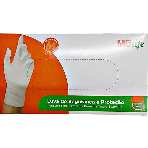 LUVA DE PROCEDIMENTO MEDIX LATEX COM PO TAMANHO M 100UNIDADES