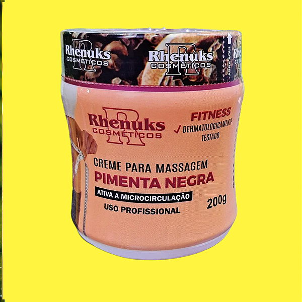 CREME PARA MASSAGEM PIMENTA NEGRA  200g Rhenuks