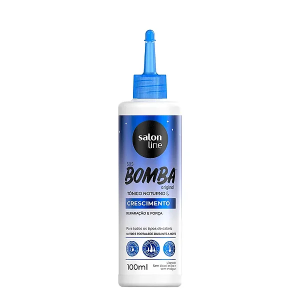 TONICO CAPILAR NOTURNO SALON LINE  SOS BOMBA CRESCIMENTO  100ML