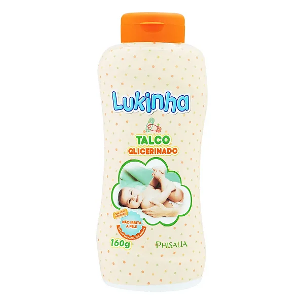 TALCO EM PÓ GLICERINADO PHISALIA   LUKINHA 160G
