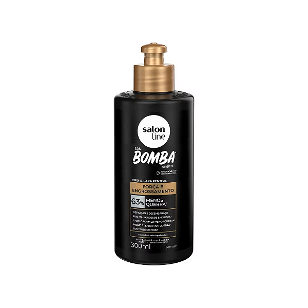 CREME PARA PENTEAR SALON LINE BOMBA FORÇA E ENGROSSAMENTO 300ML