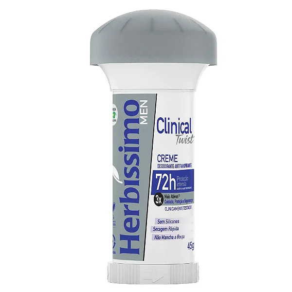DESODORANTE HERBISSIMO CREME TWIST CLINICAL MEN 45G