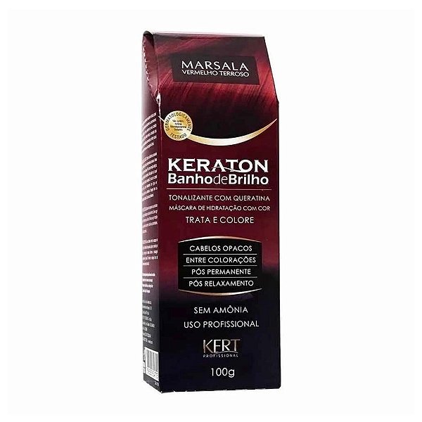 TONALIZANTE BANHO BRILHO KERATON 100GR VERMELHO TERROSO MARSALA
