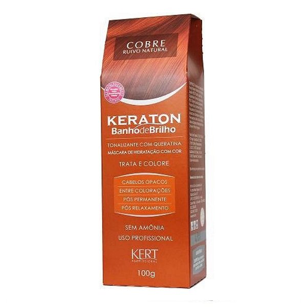 TONALIZANTE BANHO BRILHO KERATON 100GR COBRE RUIVO NATURAL