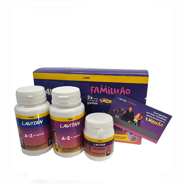 KIT LAVITAN FAMILHAO MELATONINA+AZ ORIGINAL+AZ MULHER 150CPR CIMED