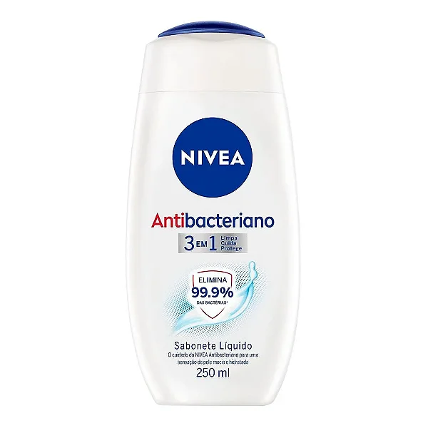 SABONETE NIVEA LIQUIDO ANTIBACTERIANO 3 EM 1  250ML