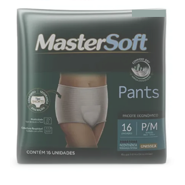 FRALDA GERIATRICA MASTERSOFT PANTS P/M 16 UNIDADES