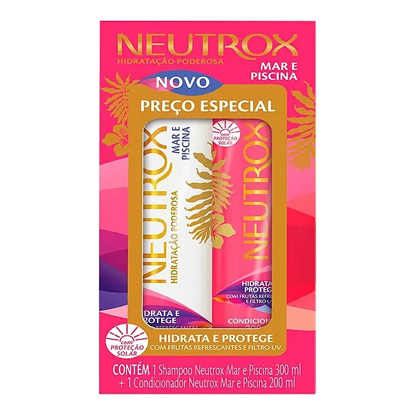 KIT NEUTROX MAR E PISCINA  SHAMPOO 300ML+ CONDICIONADOR 200ML