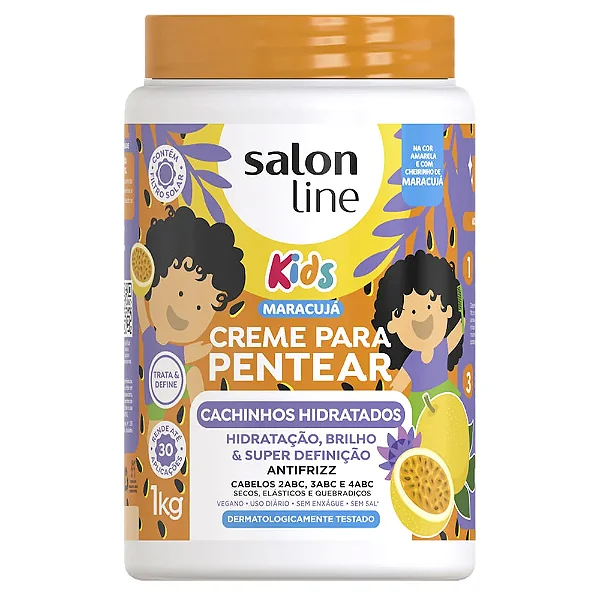 CREME PENTEAR SALON LINE KIDS   MARACUJA CACHINHOS 1KG