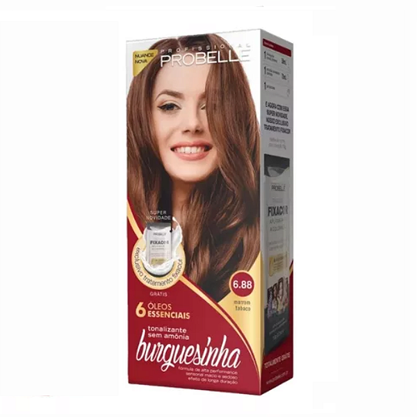 TINTURA PROBELLE BURGUESINHA 6.88 MARROM TABACO