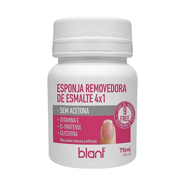 BLANT ESPONJA REMOVEDORA DE ESMALTE SEM ACETONA 4X1 75ML