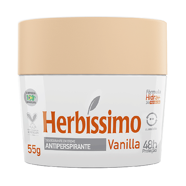 DESODORANTE HERBISSIMO CREME  VANILLA 55GR