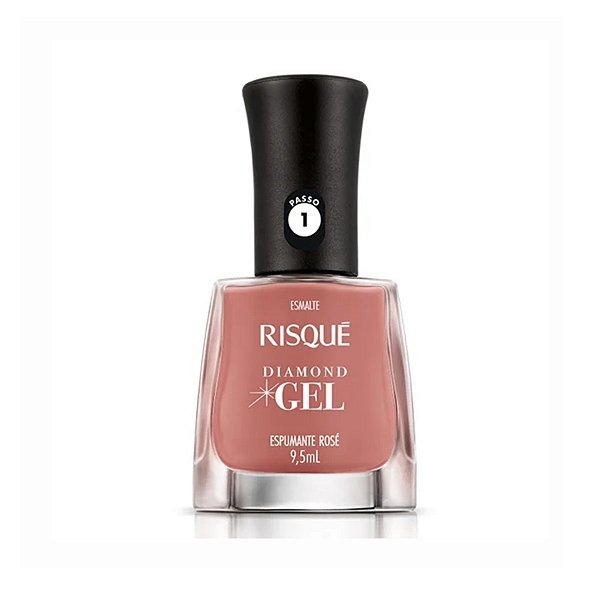 ESMALTE RISQUE DIAMOND GEL ESPUMANTE ROSE 9,5ML