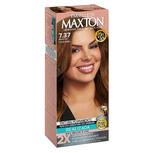 TINTURA MAXTON 7.37 MARROM CARAMELO (ESPECIAL DELICIAS)