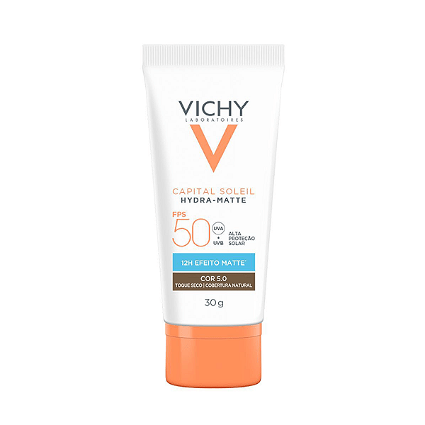 PROTETOR SOLAR FACIAL VICHY  CAPITAL SOLEIL HYDRA MATTE COR 5.0 FPS 50  30G