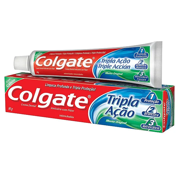 CREME DENTAL COLGATE TRIPLA ACAO MENTA MAXIMA PROTECAO 90GR