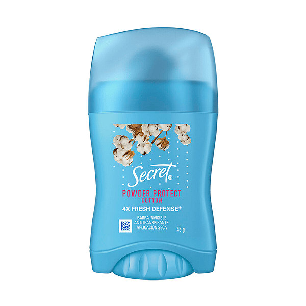 DESODORANTE EM BARRA SECRET POWDER PROTECT COTTON 45G