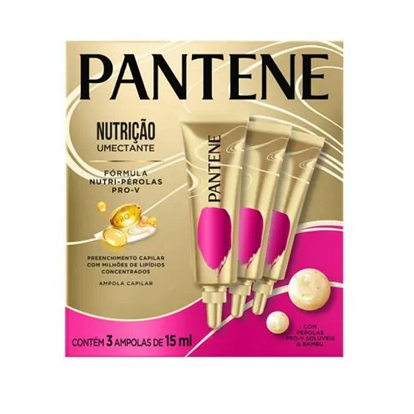 AMPOLA PANTENE NUTRIÇÃO 3UN 15ML CADA
