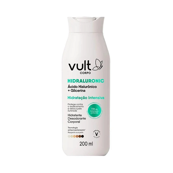 HIDRATANTE DESODORANTE CORPORAL VULT 200ML ÁCIDO HIALURONICO + GLICERINA