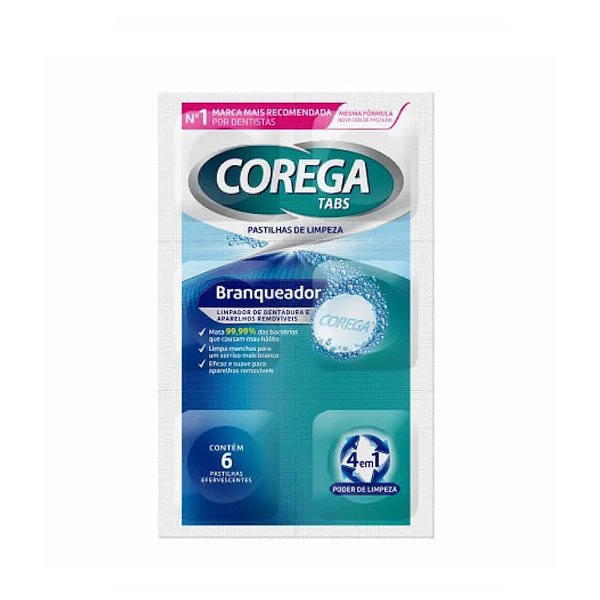 COREGA TABS  BRANQUEADOR COM 6 UNIDADES