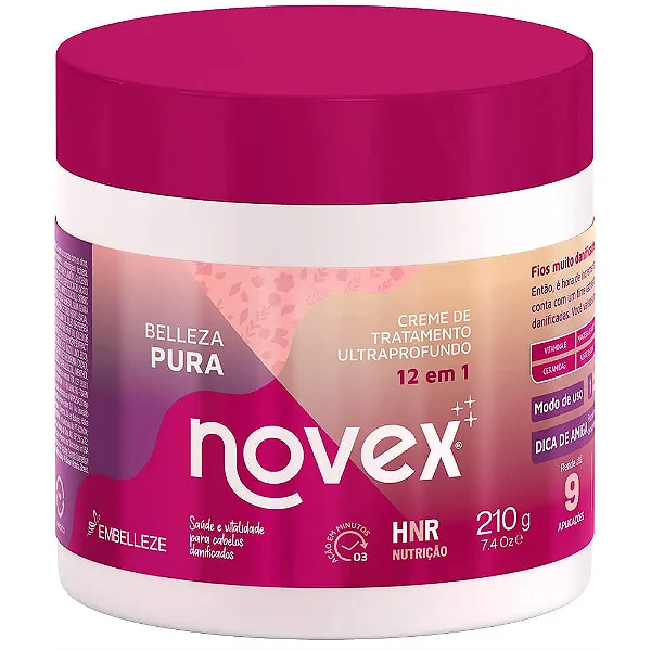 CREME HIDRATANTE NOVEX BELLEZA PURA 12 EM 1 210GR